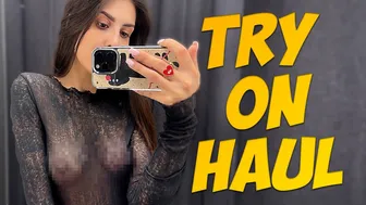 [4K] Transparent Try On Haul with Lera | See Through No Bra Trend #1