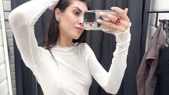 [4K] Transparent Try On Haul with Lera | See Through No Bra Trend #8