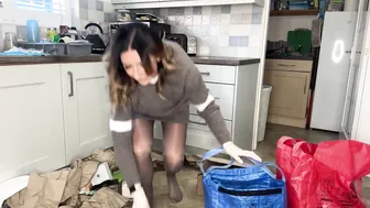 Recycling and Trash Day - Crushing, Stomping and Ripping - Housewife Doing Chores #5