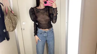 [4K] Try On Haul Transparent Clothes | See through clothes #10