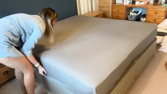 ASMR Changing The Bed Sheets and Making The Bed - With Explanations #7