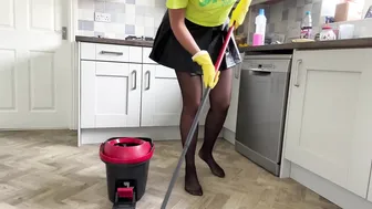 ASMR Sweeping and Mopping The Floors - Clean With Me #10