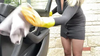 ASMR Car Cleaning - Spraying and Wiping My Car Interior #9