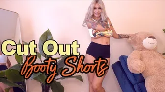 Underboob and Cut Out Booty Shorts Try On #1