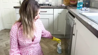 ASMR Cleaning The Kitchen - Scrubbing, Spraying and Wiping - Housewife Chores №2 #7