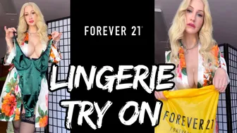 ????Green Satin Lingerie From FOREVER 21 Try On????