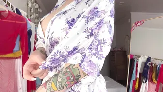 ♥️♥️Let’s try on silky robes from Amazon 2 #5