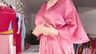 ♥️♥️Let’s try on silky robes from Amazon 2 #9