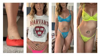 Crop Tops, Lingerie and Shoes Haul and Try On - New Panties and Flats