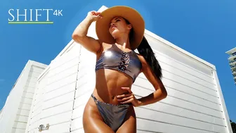 BIKINI FITNESS MODEL Yulia Goloborodko | ???? Dive into Miami Heat Sensational Beach Workout!