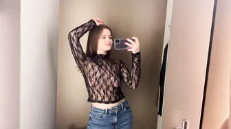 See-Through Try On Haul | Transparent Lingerie and Clothes | Try-On Haul At The Mall №60 #2