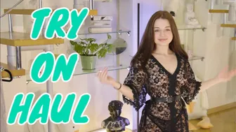 [4K]Fully Transparent Haul 2024 | See through clothes with Olya | Black Transparent Blouse #1