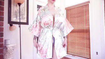 Lets try on silky robes from Amazon! #6