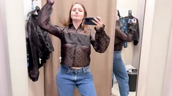 See-Through Try On Haul | Transparent Lingerie and Clothes | Try-On Haul At The Mall №64 #7