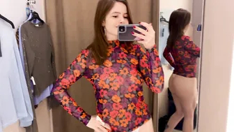 See-Through Try On Haul | Transparent Lingerie and Clothes | Try-On Haul At The Mall №65 #8