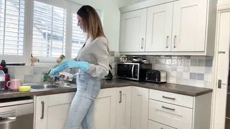 ASMR Cleaning - Clean The Kitchen With Me - Scrubbing Sounds Housewife Cleaning Routine #2