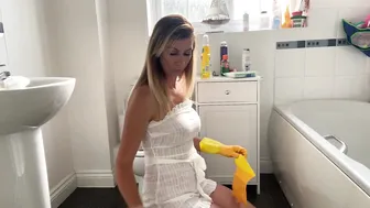 ASMR Cleaning No Talking Bathroom Clean Housewife Chores #2