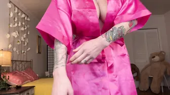 ♥️♥️ Pink Satin Robe Try On From Amazon ♥️♥️ #6