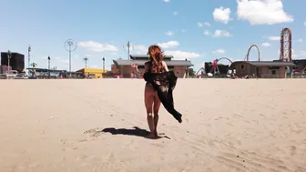 MINIMALE ANIMALE SWIMWEAR 4K / Dance Performance by Shanit Bar at Coney Island New York #3