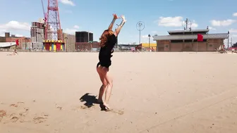 MINIMALE ANIMALE SWIMWEAR 4K / Dance Performance by Shanit Bar at Coney Island New York #7