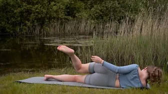 stretching outside (at the lake) #5