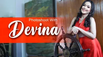 Photoshoot with DEVINA | Modelcantik bergaun merah di musium bahari