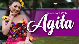 Photoshoot with AGITA | Model cantik Ayu nan Anggun berbalut bungaa