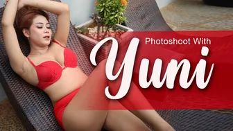 Photoshoot with DJ YUNI | model mojang Cantik Berbikini merah jangan sampai lepas