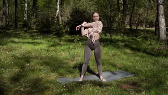 SHORT STRETCHING IN THE SUNNY FOREST #7