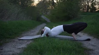 [4k] Today's outdoor yoga workout ♥️♥️ #10