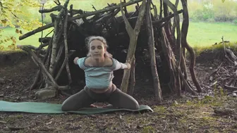 YOGA in front of my hut #8