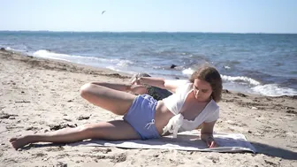 Calming yoga workout on the beach♥️♥️♥️♥️ #5