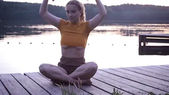 RELAXING: evening yoga on a bridge♥️♥️♥️♥️ #2