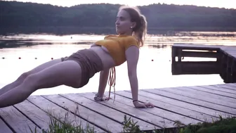 RELAXING: evening yoga on a bridge♥️♥️♥️♥️ #5