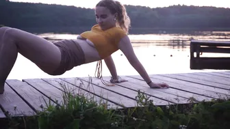 RELAXING: evening yoga on a bridge♥️♥️♥️♥️ #6