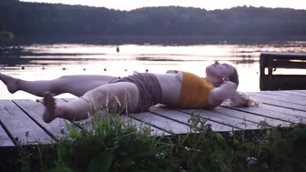 RELAXING: evening yoga on a bridge♥️♥️♥️♥️ #8