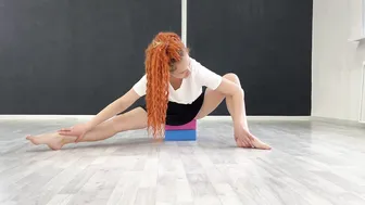 Home workout and stretching in skirt 6 #10