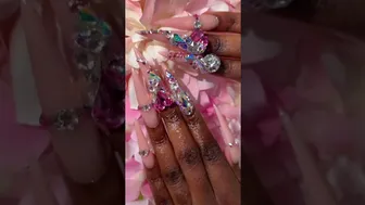 ♡ Nail Day VLOG: BIG BLING SWARVOSKI NAILS ♡