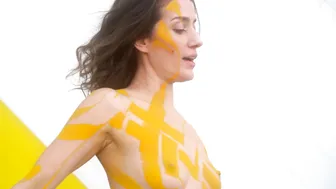 Body Painted with Yellow Ink (Artistic Nudity/Documentary) #6