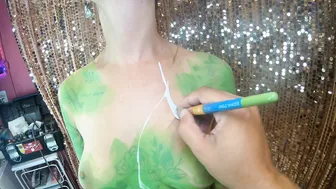 Aqua Body Painting on Sawyer #2