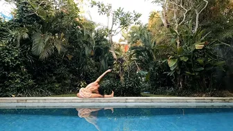 Intuitive Yoga Flow with Nature Sounds and Relaxing Music at Canggu Villa in Bali (Part 2/2)