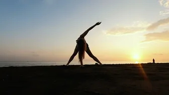 Beach Yoga Flow at Sunrise in Amed, Bali #1