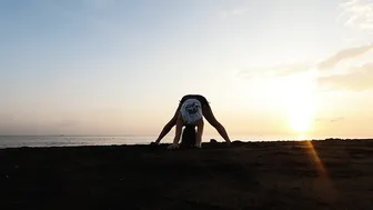 Beach Yoga Flow at Sunrise in Amed, Bali #10