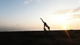 Beach Yoga Flow at Sunrise in Amed, Bali #2