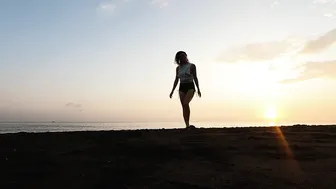 Beach Yoga Flow at Sunrise in Amed, Bali #3