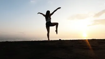 Beach Yoga Flow at Sunrise in Amed, Bali #4