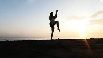 Beach Yoga Flow at Sunrise in Amed, Bali #6