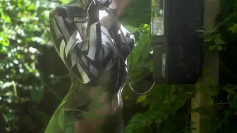 Body Painted Sawyer at the Payphone #5