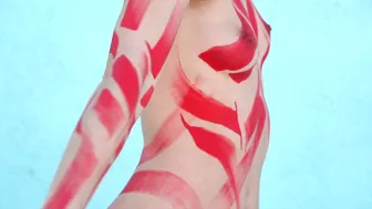 Body Painted with Red Ink №2 #8