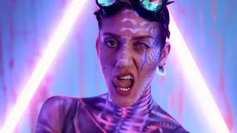 Teri Cyber Punk Body Painting